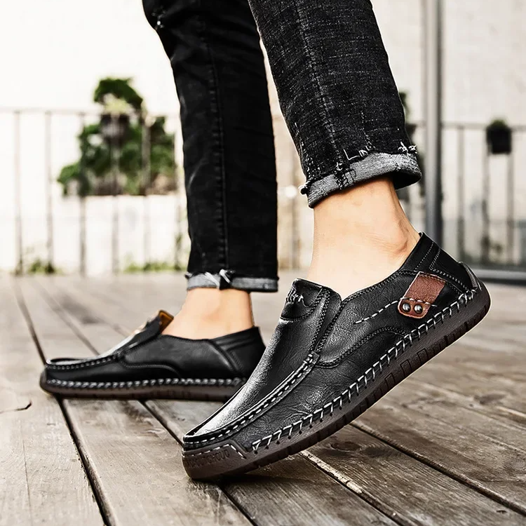 Heren Slip-on Loafers – Ademende Slip-On Italiaanse Rijschoenen
