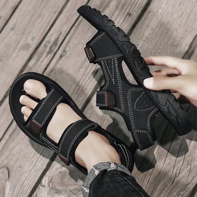 Heren Sandalen Ademend Lichtgewicht Antislip Klittenband Zomer Casual Gebruik