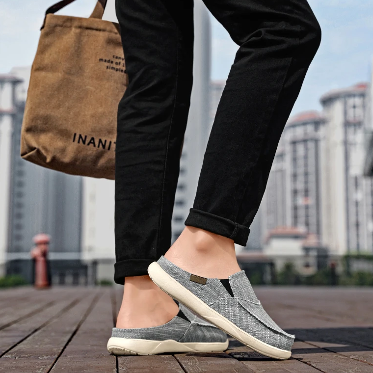 Heren Canvas Instapschoenen Lichtgewicht Ademend Antislip Voor Lente Zomer Dagelijks Gebruik