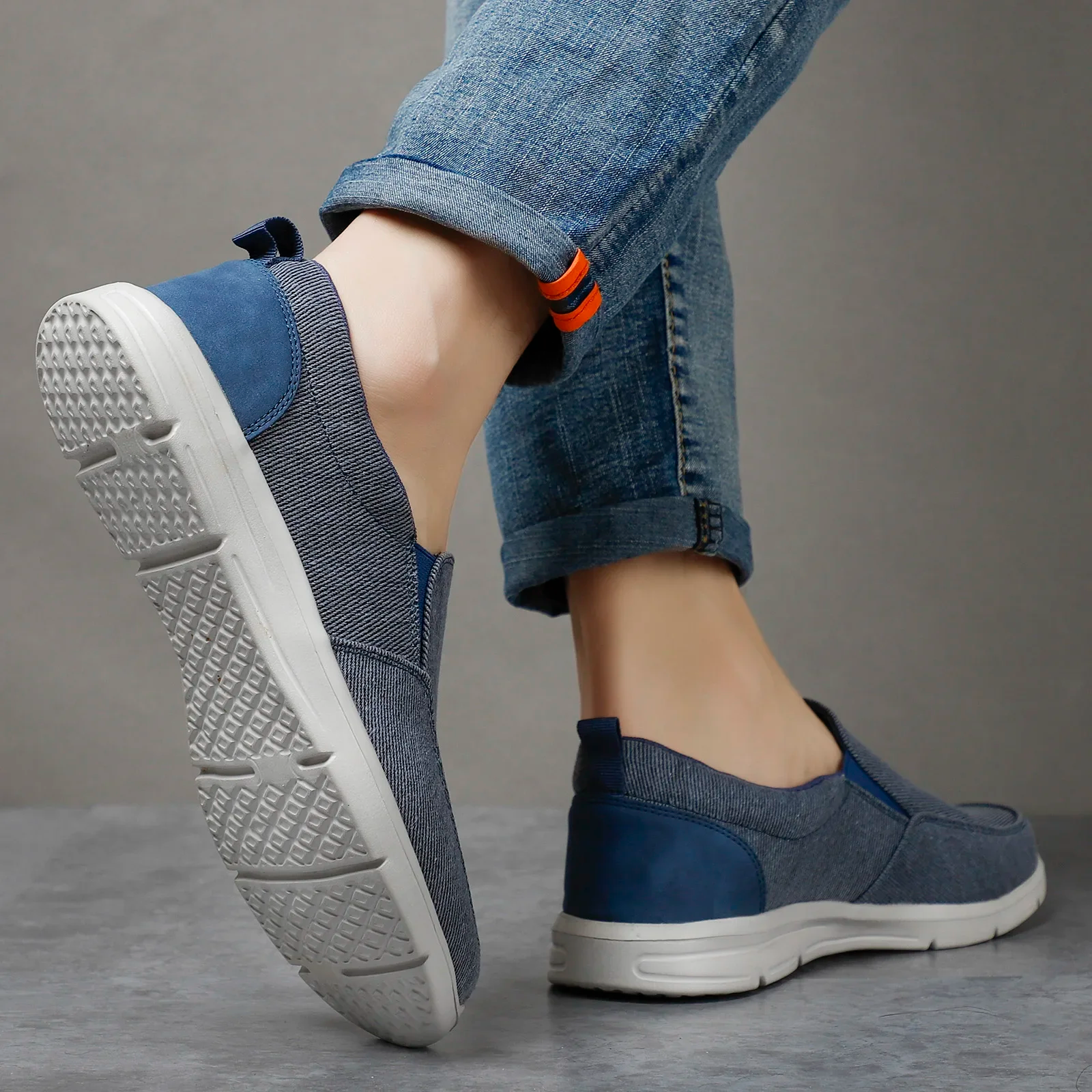 Heren Comfortabele Canvas Instappers – Lichte Casual Schoenen voor Lente en Zomer