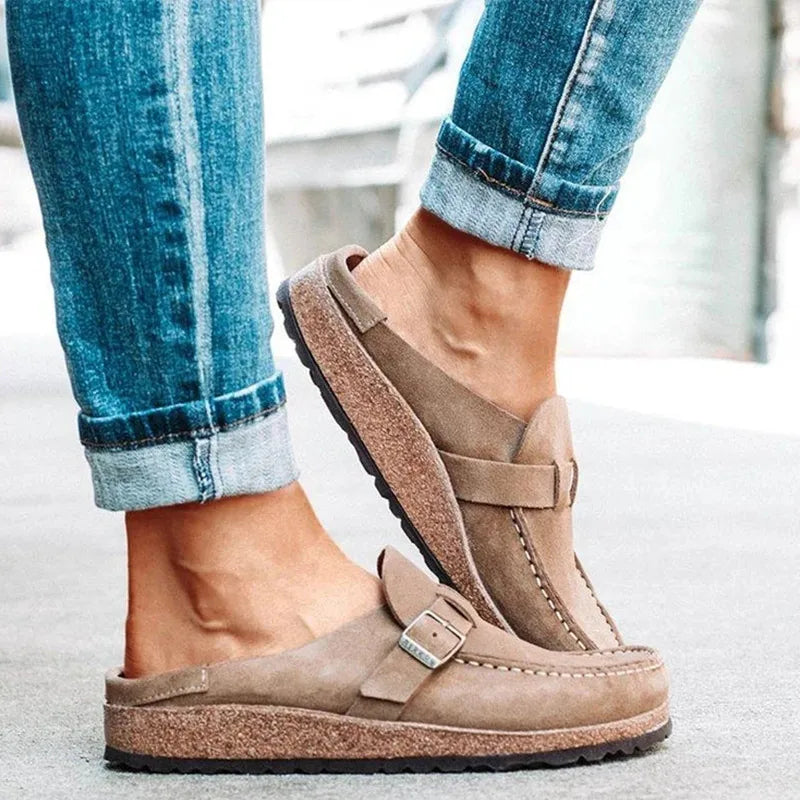 Dames Muiltjes met Platform – Zachte Instapsandalen voor Lente en Zomer