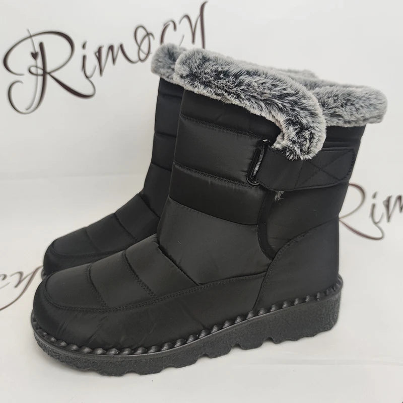 Dames Snowboots Pluche Voering Gewatteerd Gesp Antislip Waterafstotend Winter