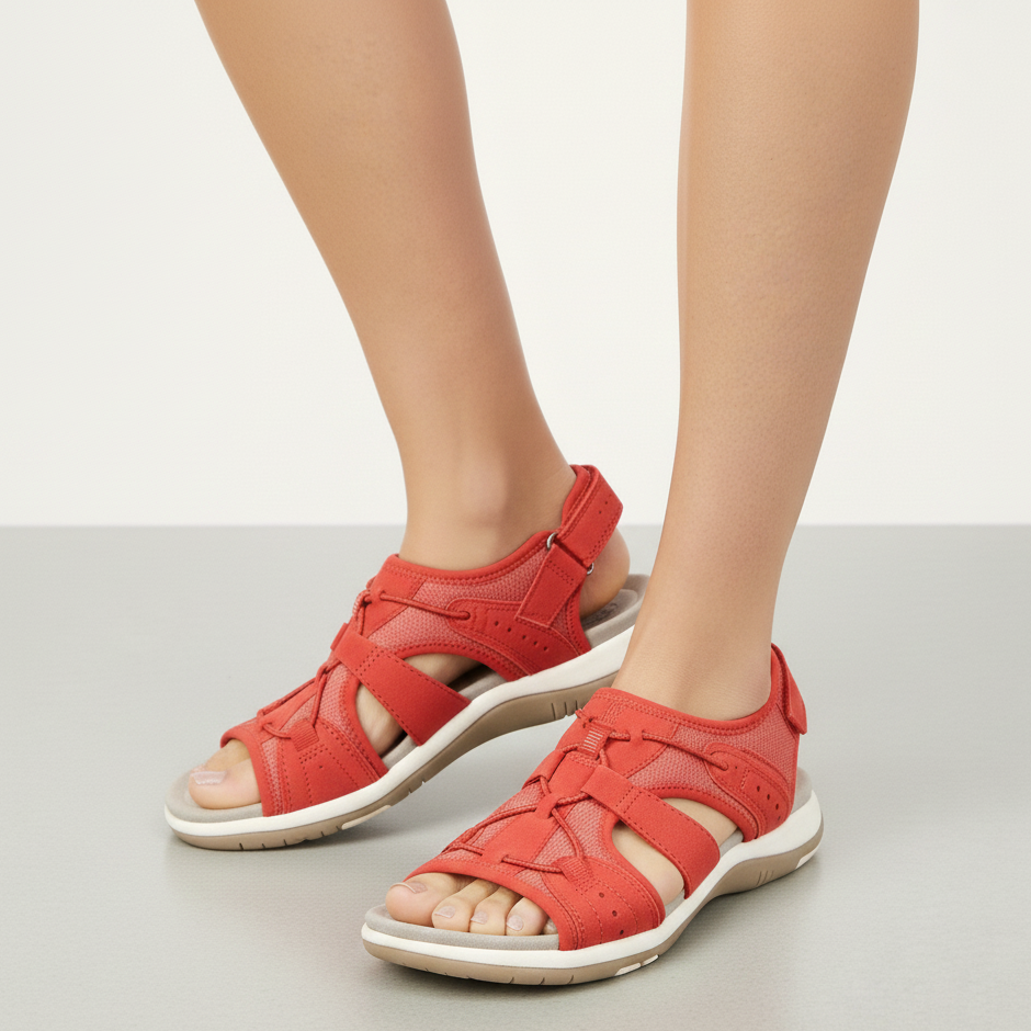 Dames Comfort Sandalen met Zachte Demping en Stevige Grip – Geschikt voor Normale en Brede Voeten