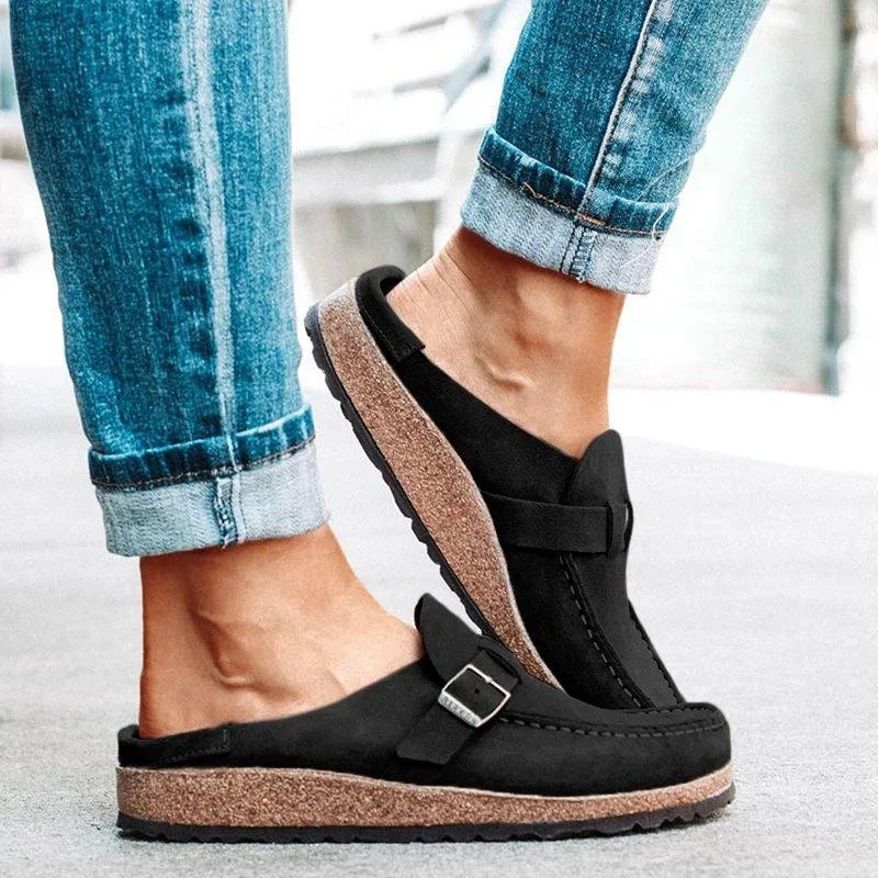Dames Muiltjes met Platform – Zachte Instapsandalen voor Lente en Zomer